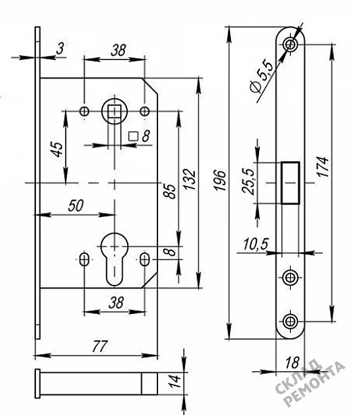 Фото Защелка магнитная Rucetti RM1885 AB бронза античная – купить в Рубцовске: цена, описание, фото. Интернет-магазин. 2