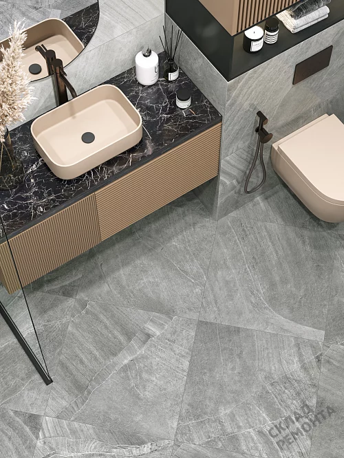 Фото Керамогранит матовый New Trend Рок D60203M серый 600*600*9,5 – купить в Рубцовске: цена, описание, фото. Интернет-магазин 1