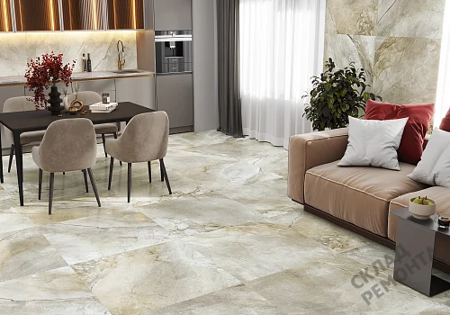 Фото Керамогранит лаппатированный Alma Ceramica Вулкано GFU6060VLC04L бежевый 600*600*9 – купить в Рубцовске: цена, описание, фото. Интернет-магазин 4