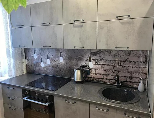 Фото Кухня ДСВ Лофт бетон светлый – купить в Рубцовске: цена, описание, фото. Интернет-магазин 3