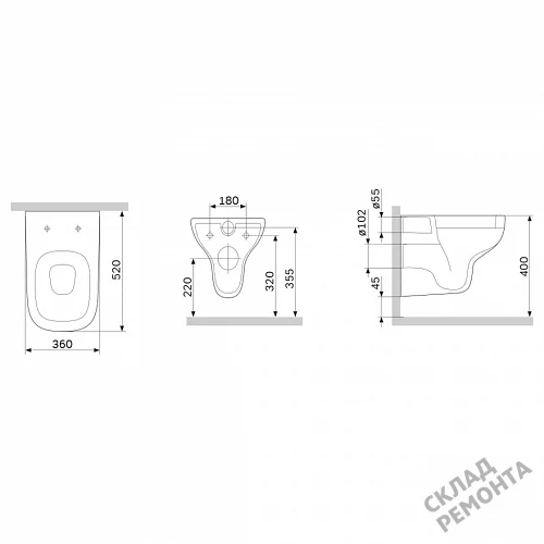 Фото Унитаз подвесной Am.Pm Spirit V2.0 C701700WH безободковый купить в Рубцовске: цена, описание, фото. Интернет-магазин 3