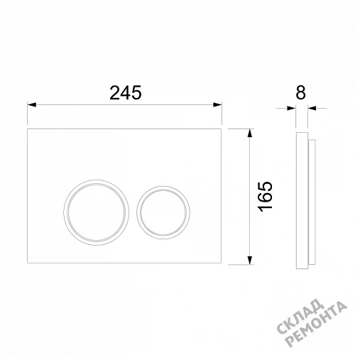 Фото Инсталляция для подвесного унитаза Tecespring S401104 с кнопкой купить в Рубцовске: цена, описание, фото. Интернет-магазин 6