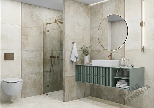 Фото Керамогранит матовый Alma Ceramica Цементо GFU6060CMT04R бежевый 600*600*9 – купить в Рубцовске: цена, описание, фото. Интернет-магазин 5