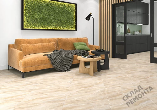 Фото Керамогранит лаппатированный Alma Ceramica Слэйт Рок GFU04SLR40L бежевый 600*600*9 – купить в Рубцовске: цена, описание, фото. Интернет-магазин 2