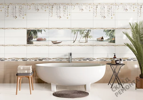 Фото Вставка Alma Ceramica Айленд DWA11ALD404 разноцветный 200*600 – купить в Рубцовске: цена, описание, фото. Интернет-магазин 2