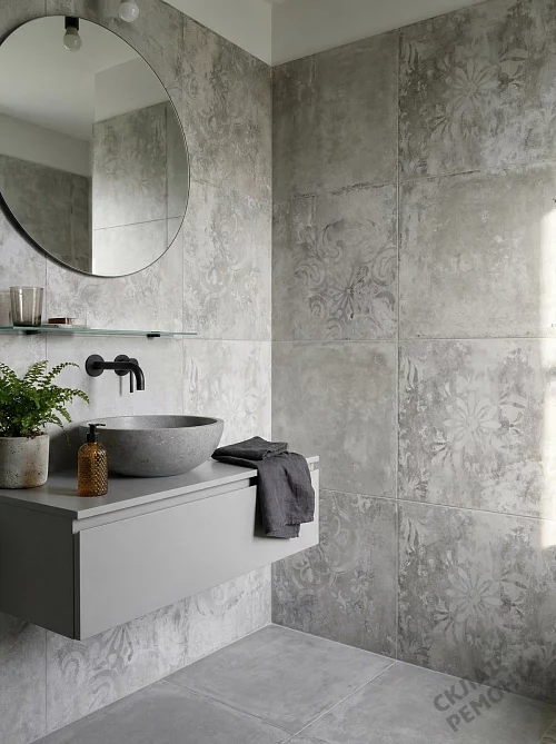 Фото Керамогранит матовый Alma Ceramica Тотем GFU6060TTM27R серый 600*600*9 – купить в Рубцовске: цена, описание, фото. Интернет-магазин 1