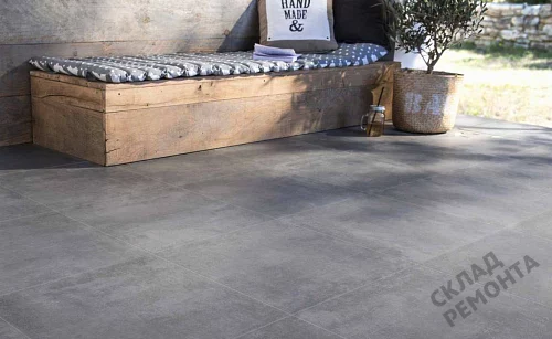 Фото Керамогранит матовый Steppe Ceramics Concrete Antracite серый 600*600*9 – купить в Рубцовске: цена, описание, фото. Интернет-магазин 2